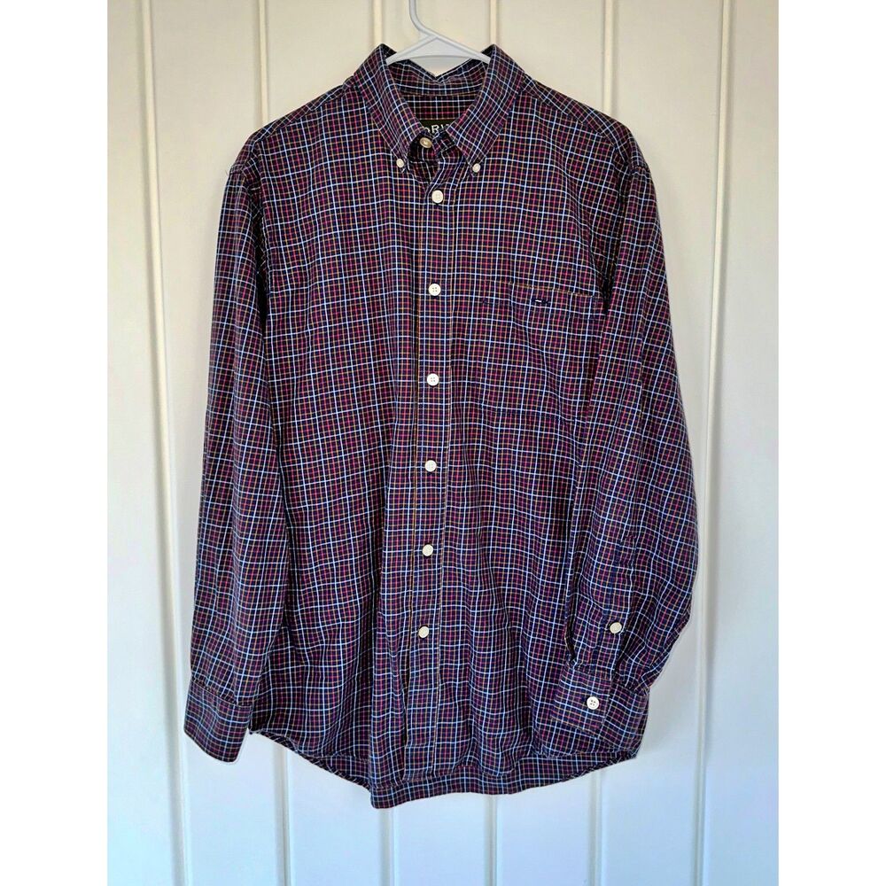 Orvis Mens' Button Down Casual Dress Plaid Shirt Y2K Size M Outdoors Multicolor